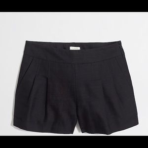 Black Pleated Shorts